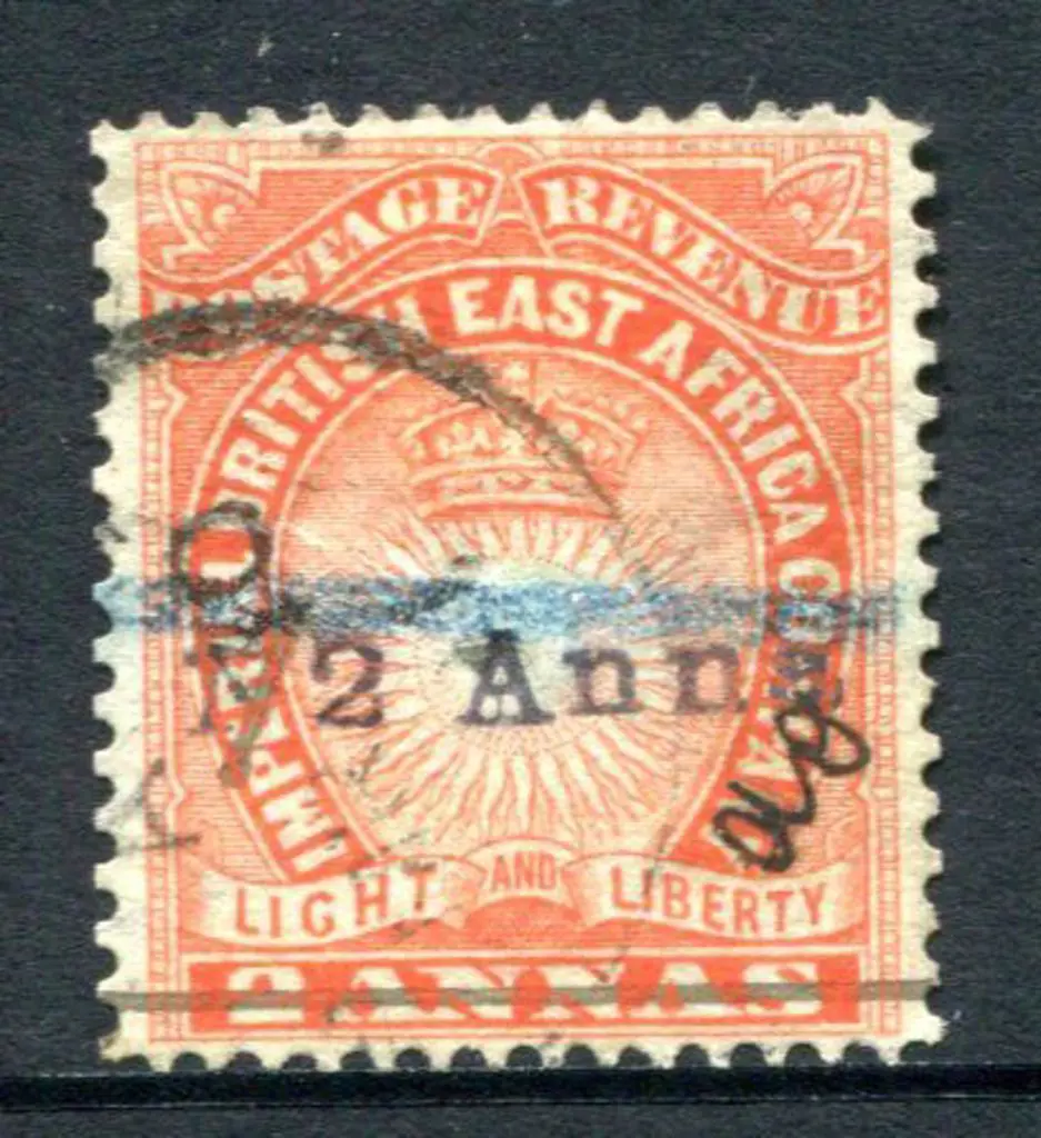 British East Africa 1891 "½ Anna" Mombasa ... Image 1++