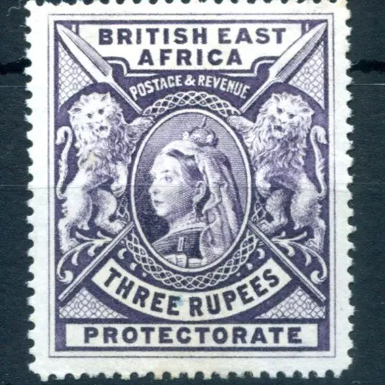 British East Africa 1897/1903 3r deep violet QV. ...