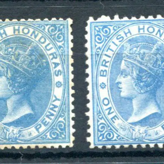 British Honduras 1865 1d blue, no wmk & 1872/79 1d ...