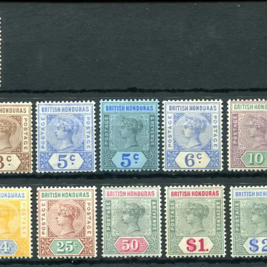 British Honduras 1891/1901 1c to $5 QV complete. ...