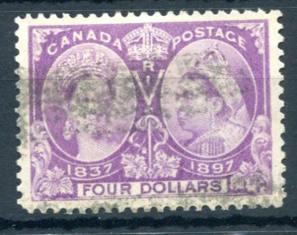 Canada 1897 $4 violet Jubilee well centred with ... Image 1++