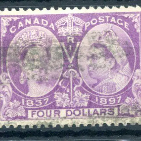 Canada 1897 $4 violet Jubilee well centred with ...
