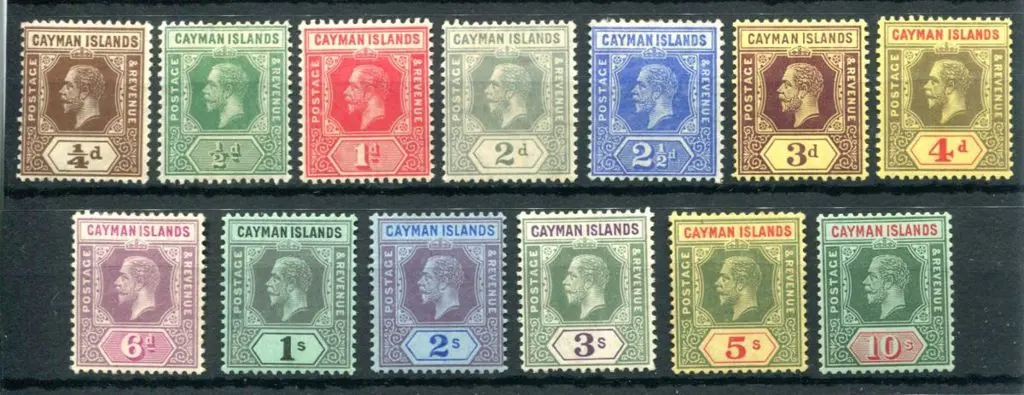Cayman Islands 1912/20 KGV set of 13 to 10/- ... Image 1++