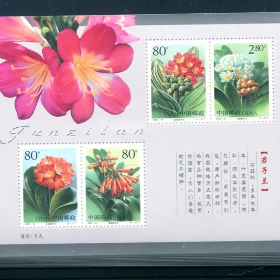 China 2000 Flowers M/S (Sold at 8y) x 47. All ...