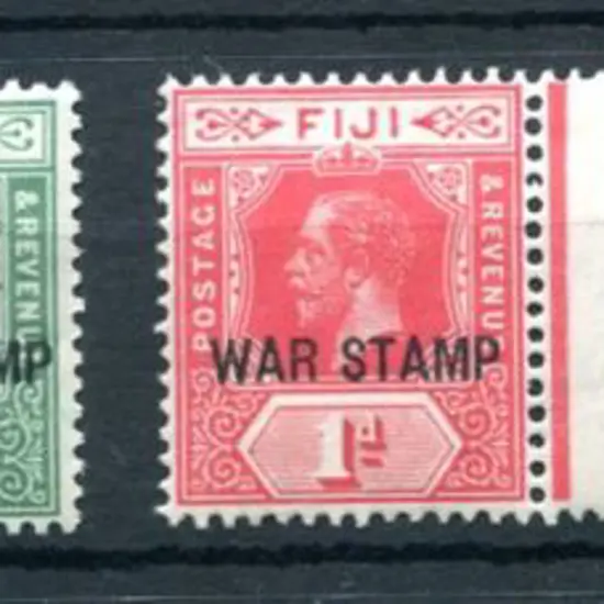 Fiji 1915/19 "WAR STAMP" ovpts on ½d in 2 shades ...