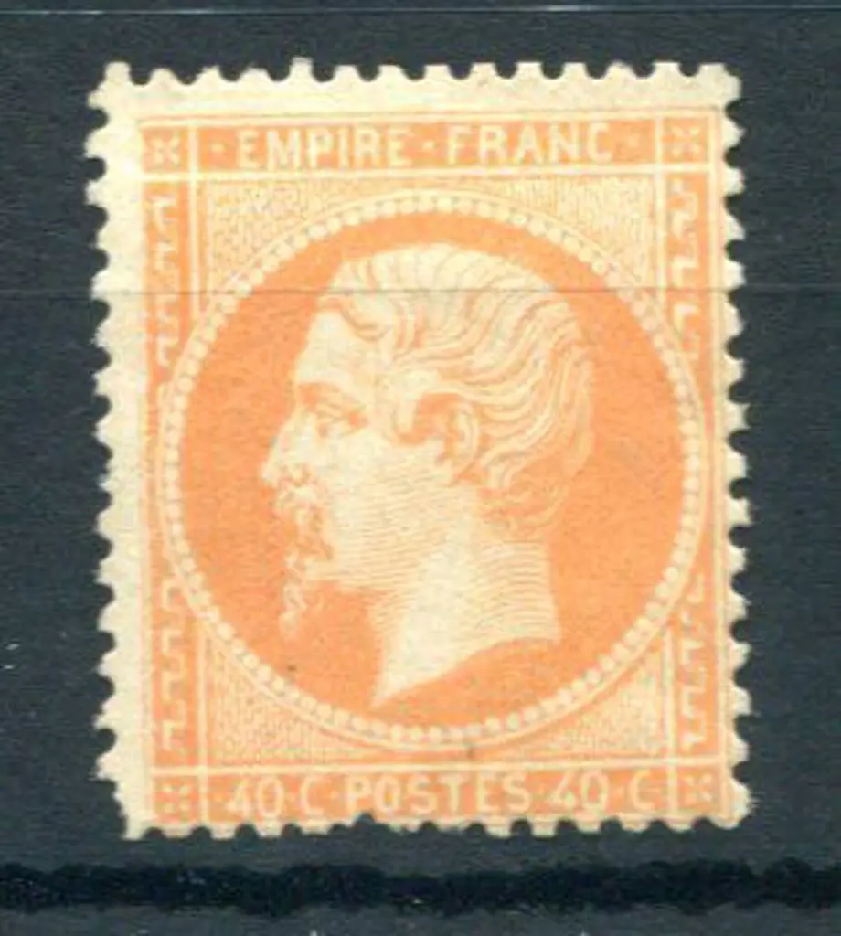 France 1862 40c orange Napoleon, perf. 14x13½ . ... Image 1++