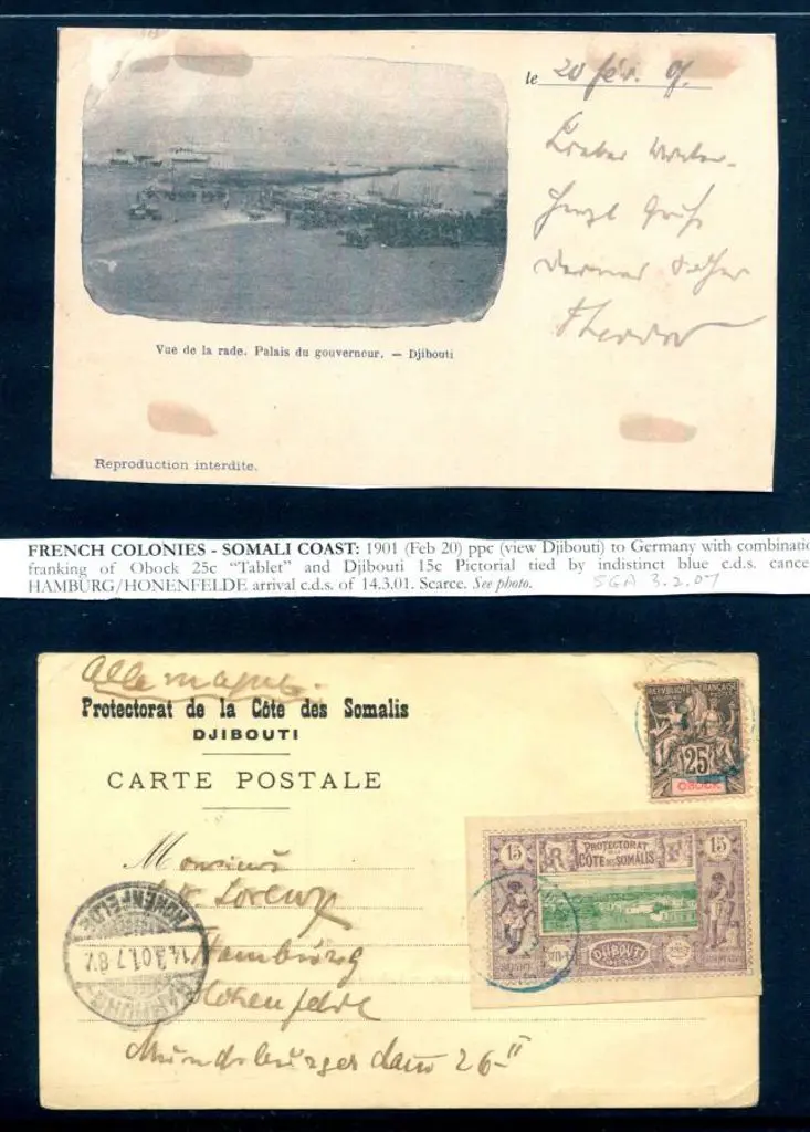 France Somali Coast 1901 (20th Feb) Postcard ... Image 1++