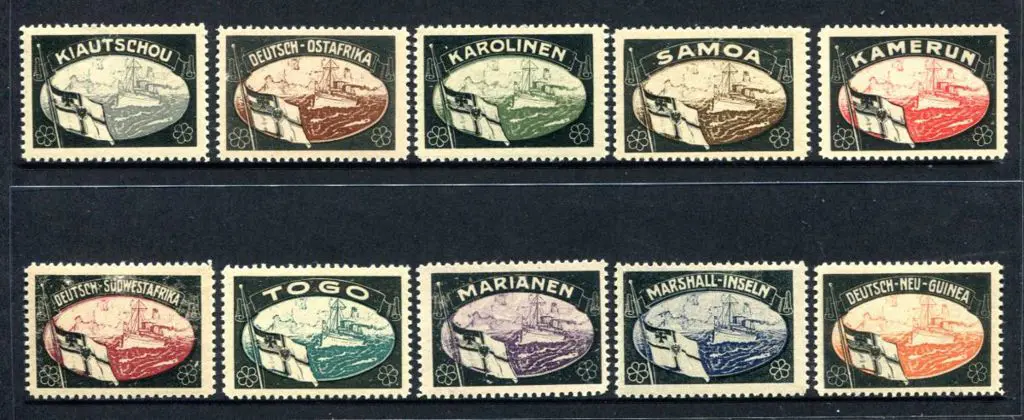 Germany Post-WWI "Lost Colonies" cinderella set of ... Image 1++