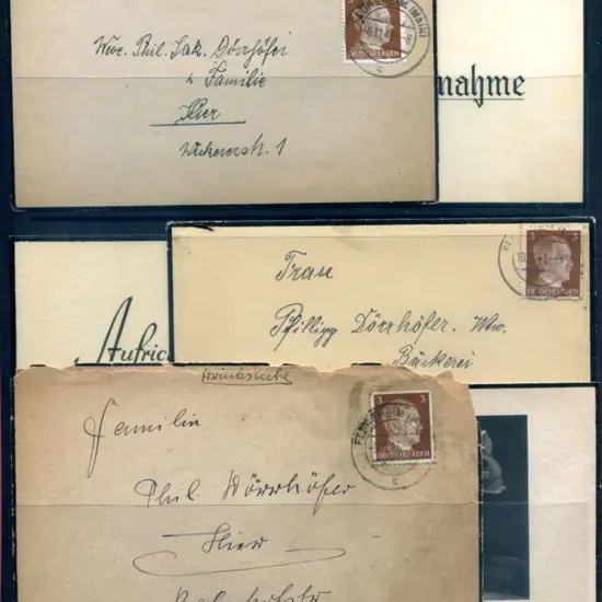 Germany 1943 mourning letters with enclosed ...