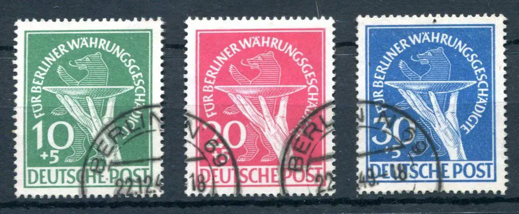 Germany-Berlin 1949 Relief Fund set of 3. Fine ... Image 1++