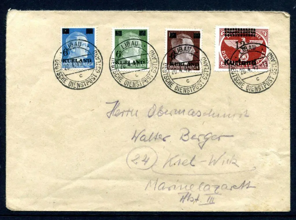Germany-Third Reich 1945 (20th Apr) Libau to Kiel ... Image 1++