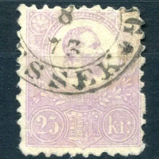 Hungary 1871 25k pale lilac, lithographed. Fine ...