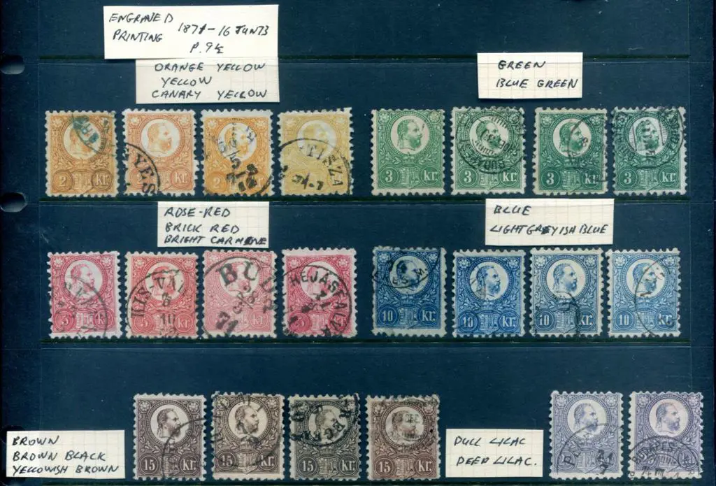Hungary 1871 Engraved sets of 6 to 25k x 2 plus 2 ... Image 1++