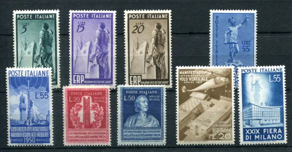 Italy 1949-1951 MUH selection incl 1949 ERP set of ... Image 1++