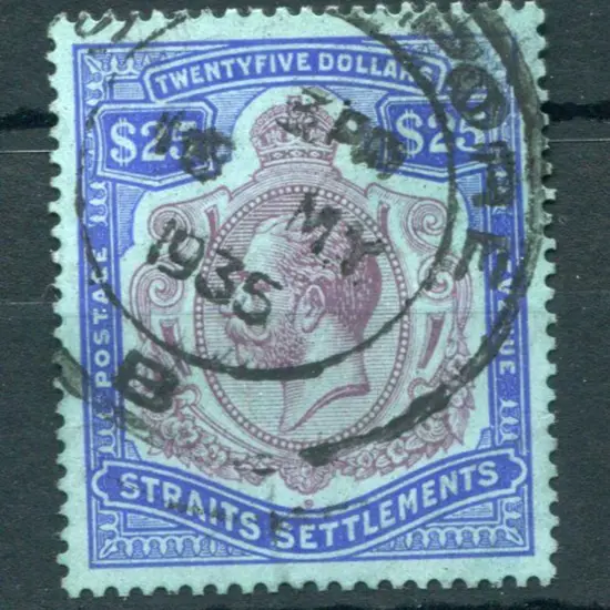 Malaya - Straits Settlements 1921/33 $25 purple & ...