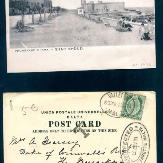 Malta 1904 (23rd May) "Promenade Sliema - ...