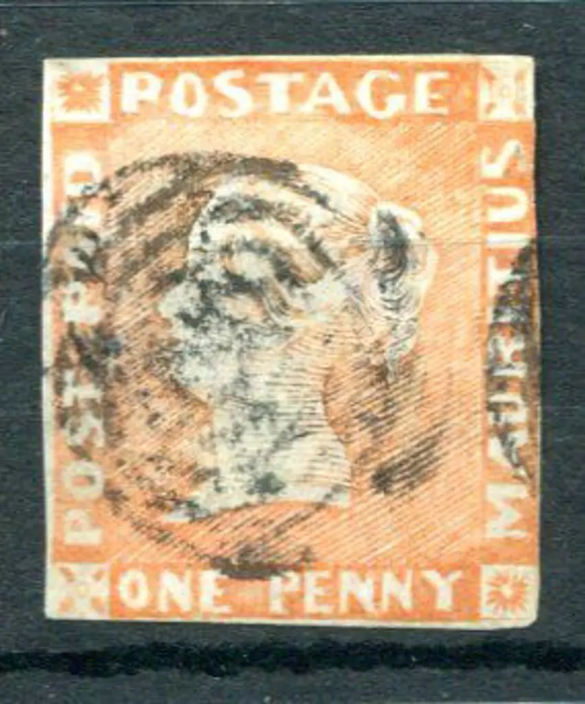 Mauritius 1848/59 1d bright vermilion. ... Image 1++