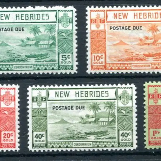 New Hebrides 1938 Postage Due set of 5 to 1fr. ...