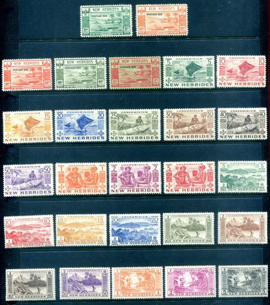New Hebrides 1938 Postage Dues set of 5 MLH (SG ... Image 1++