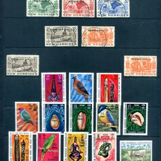 New Hebrides 1953 "POSTAGE DUE" ovpts set of 5 ...