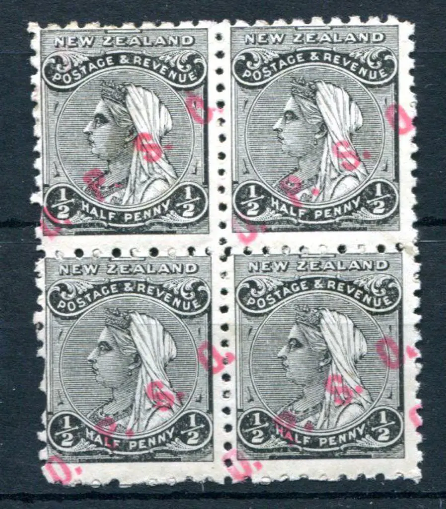 New Zealand 1891/1906 "O.P.S.O." (On Public ... Image 1++