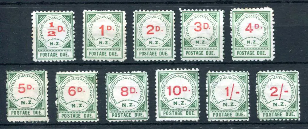 New Zealand 1899 ½d to 2/- Postage Dues. 8d & 3d ... Image 1++