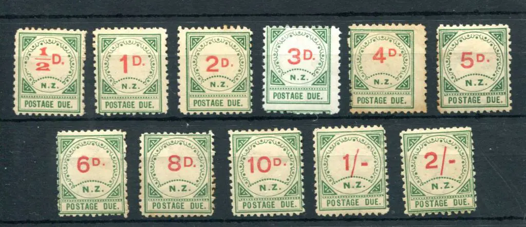 New Zealand 1899 Postage Dues MLH with usual mixed ... Image 1++