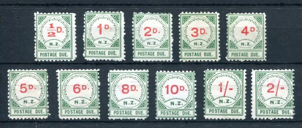 New Zealand 1899 Postage Dues to 2/-. MLH with ... Image 1++