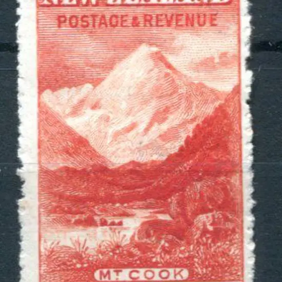 New Zealand 1902 5/- deep red Mt Cook with ...