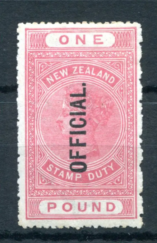 New Zealand 1913/25 £1 pink Stamp Duty. MLH with ... Image 1++