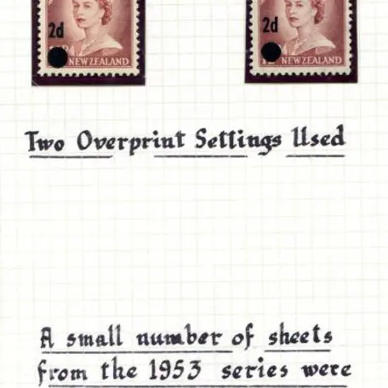New Zealand 1958 "2d" on 1½d provisional ovpt in ...