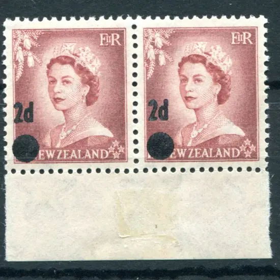 New Zealand 1958 2d on 1½d "stars" error of ...