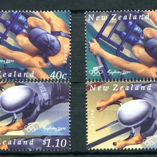 New Zealand 2000 40¢ Rowing & $1.10 Cycling ...