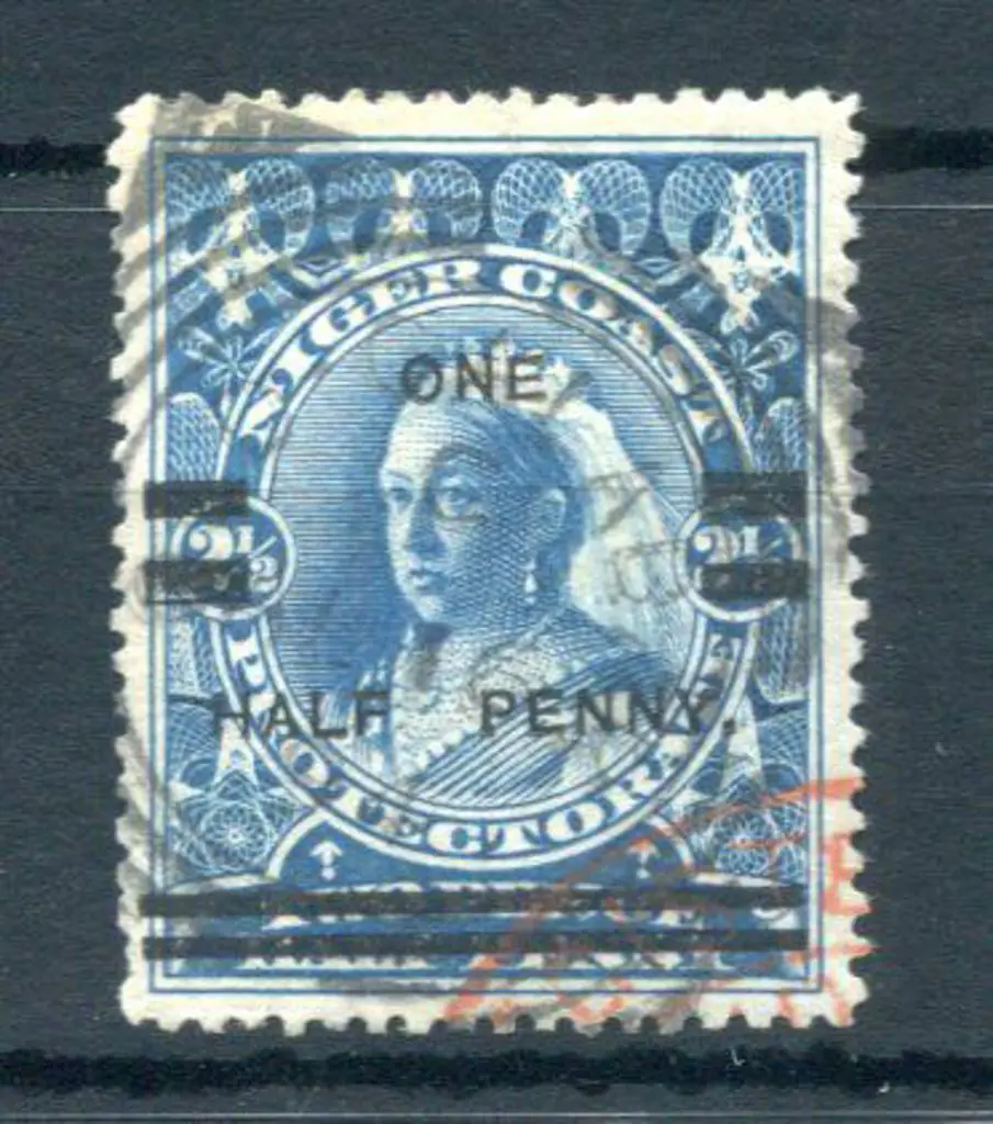 Nigeria 1894 Niger Coast Provisional with "ONE ... Image 1++