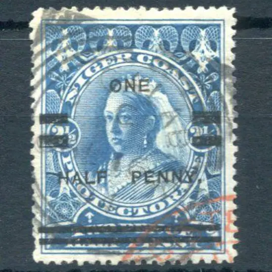 Nigeria 1894 Niger Coast Provisional with "ONE ...