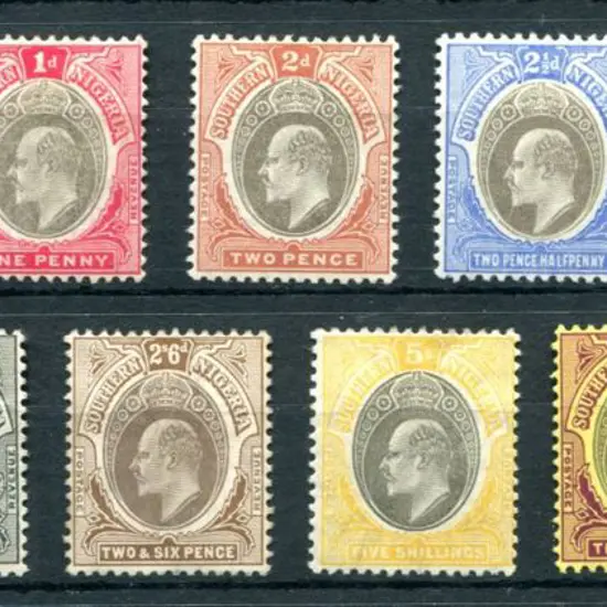 Nigeria - Southern 1904/09 ½d to £1 KEVII (excl ...