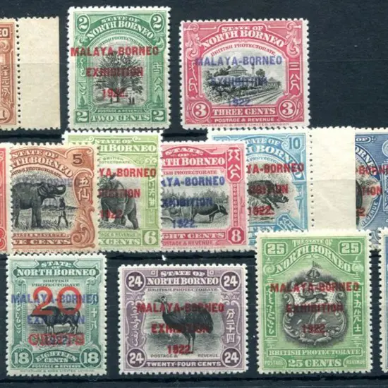 North Borneo 1922 "MALAYA-BORNEO EXHIBITION 1922" ...