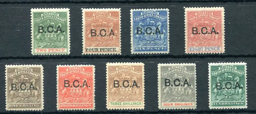 Nyasaland 1891/95 "B.C.A." ovpts to 10/- excl 1d, ... Image 1++
