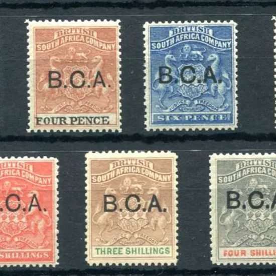Nyasaland 1891/95 "B.C.A." ovpts to 10/- excl 1d, ...