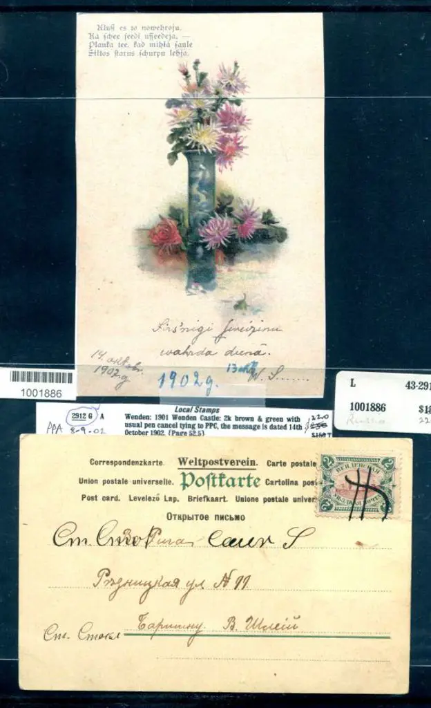 Russia - Wenden1902 (14th Oct) 2k brown & green ... Image 1++