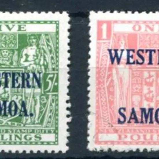 Samoa 1945/53 2/6d & 5/- Arms with "WESTERN SAMOA" ...