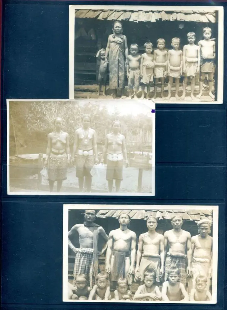 Sarawak 1938 group of 3 b&w postcards each showing ... Image 1++