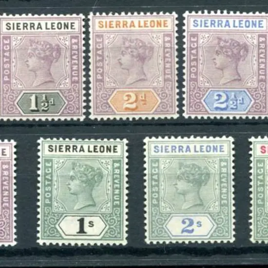 Sierra Leone 1896/97 QV Defin set to £1. Fresh ...
