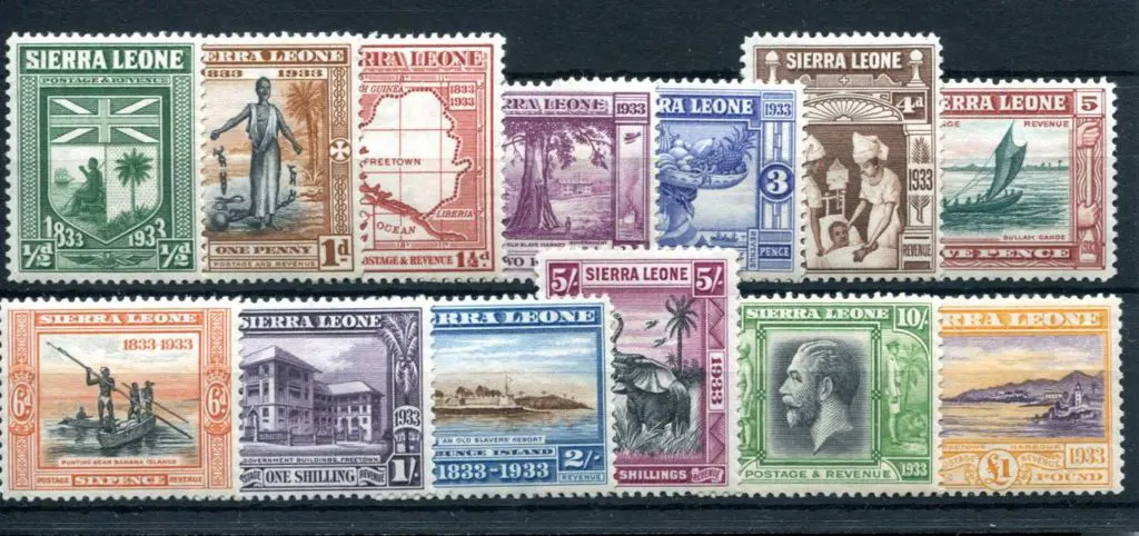 Sierra Leone 1933 pictorials MLH to £1, fresh to ... Image 1++