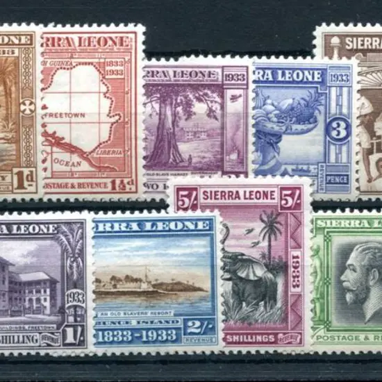 Sierra Leone 1933 pictorials MLH to £1, fresh to ...