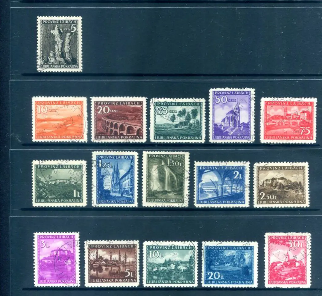 Slovenia 1945 "Provinz Laibach" Pictorials to 30l ... Image 1++
