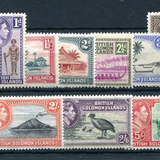 Solomon Islands 1939/51 ½d to 10/- KGVI ...