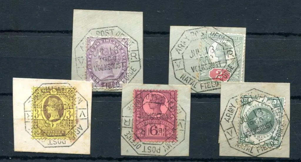 South Africa 1899/1902 1d, 2d, 3d, 6d & 1/- GB ... Image 1++