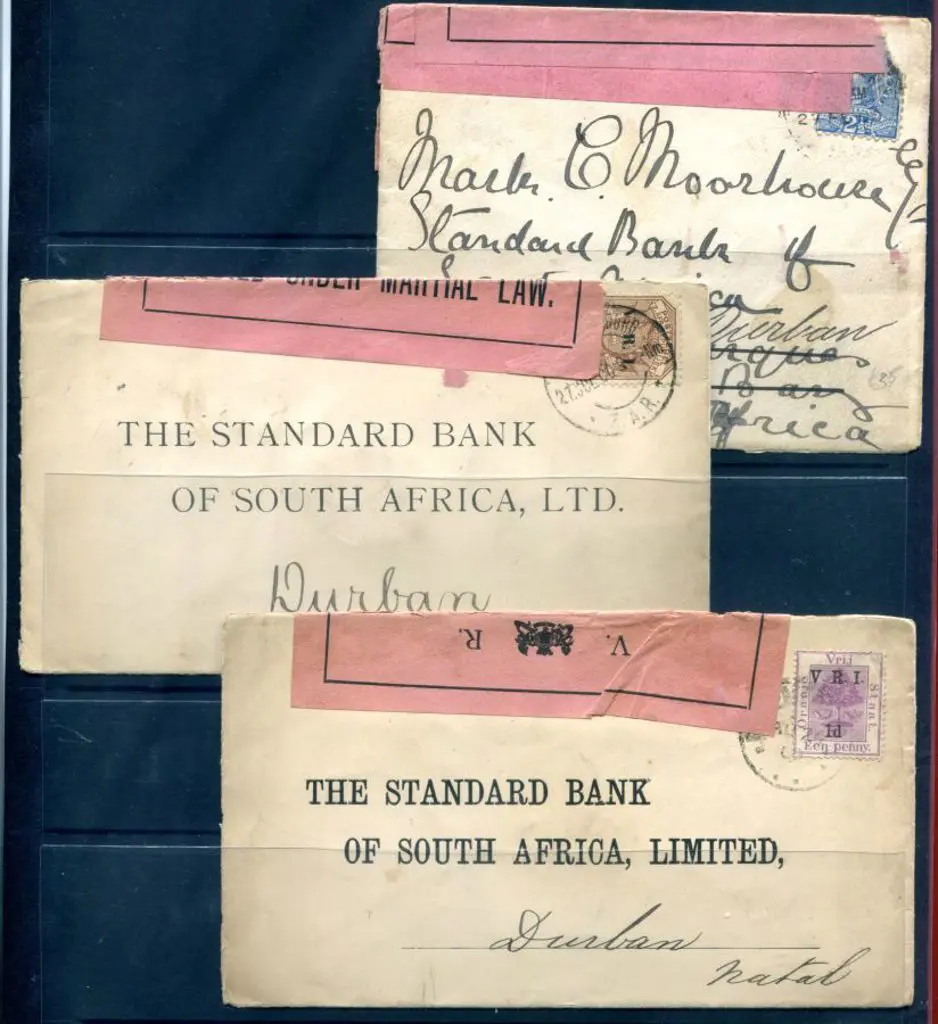South Africa-Boer War 1900 covers x 3 to The ... Image 1++