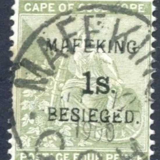 South Africa - Mafeking Siege 1900 1/- on 4d ...